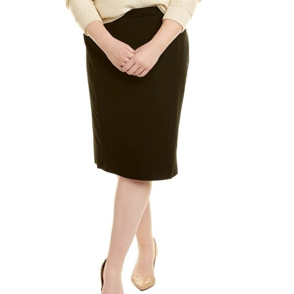 Eileen Fisher System Stretch Crepe Pencil Skirt Black - Picture 1 of 3